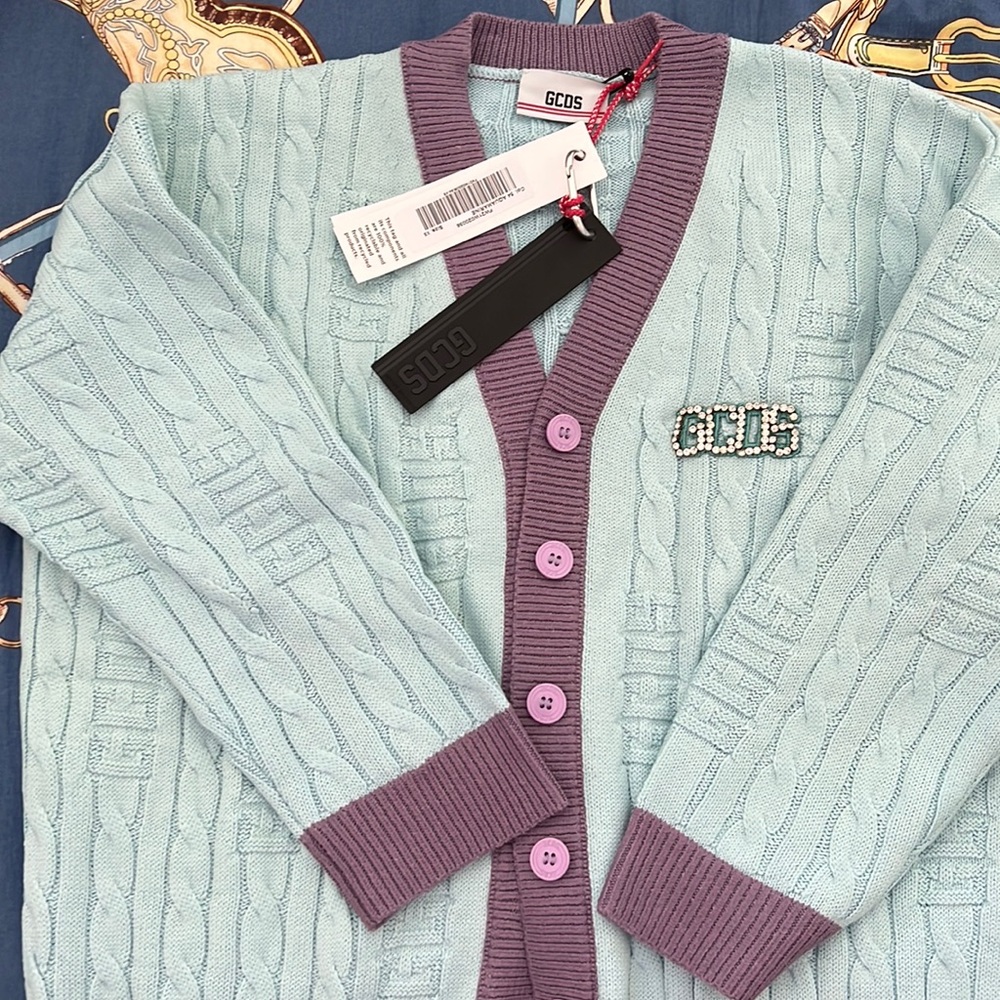 GCDS wool cardigan new with tags
